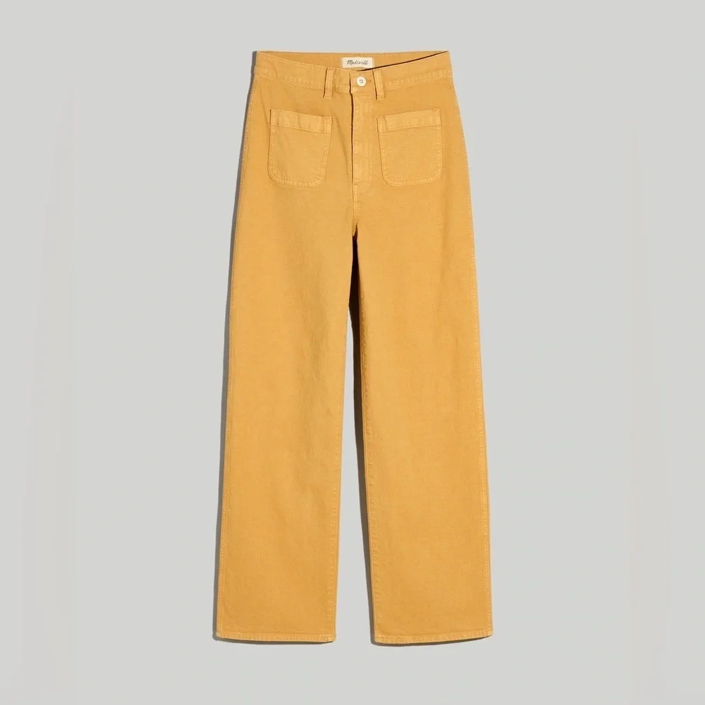 Madewell Petite Emmett 2.0 Wide-Leg Crop Pants in Earthen Gold - Size 26P - Picture 5 of 5